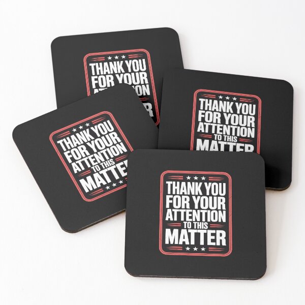 Item preview, Thank you for Your Attention to this Matter USA Patriotic 1  designed and sold by PowAcademy.