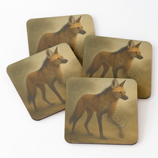 Item preview, Maned Wolf Wall Art – GeoWild Whisper of the Ember Plains Wildlife Print designed and sold by GeoWild Designs.