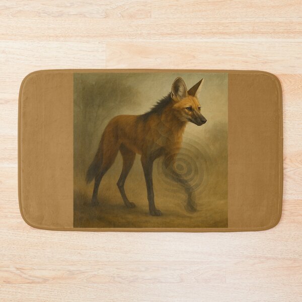 Item preview, Maned Wolf Wall Art – GeoWild Whisper of the Ember Plains Wildlife Print designed and sold by GeoWild Designs.