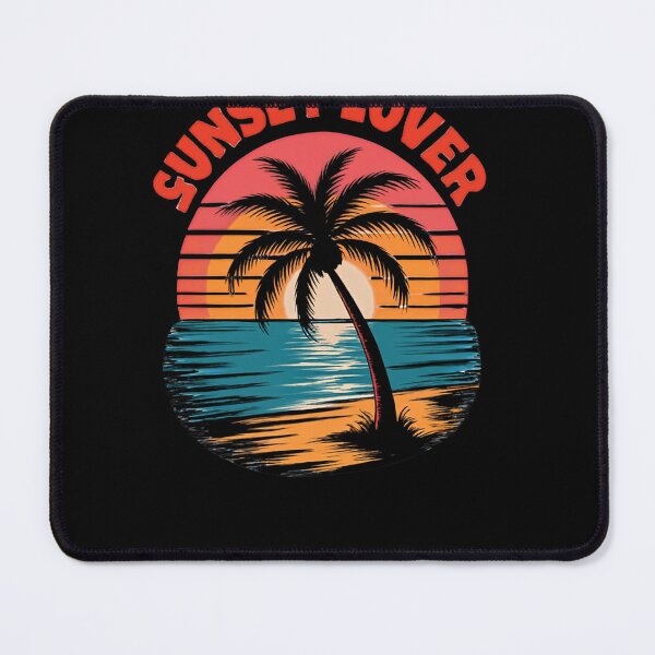 Item preview, ? SUNSET LOVER: Retro Beach Palm Tree Art ? designed and sold by LegendsOfLife37.