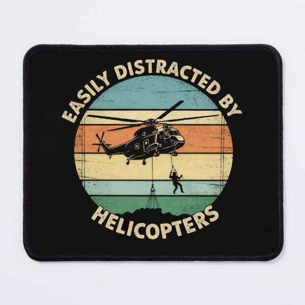 Item preview, Easily Distracted By Helicopters On Long Highway Drives designed and sold by SkeletonsDanger.