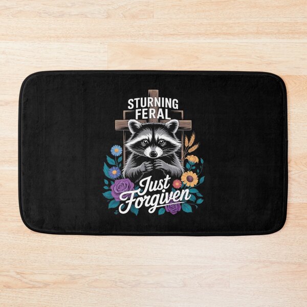 Item preview, Womens Christian Raccoon Faith Still Feral Just Forgiven  designed and sold by PowAcademy.