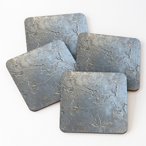 Item preview, Abstract close-up texture of a dark grey surface with raised, uneven patterns and golden brown metallic accents designed and sold by homydesign.