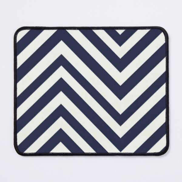Item preview, Navy Blue Cloud Dancer Chevron Stripes designed and sold by Licorice Moon.