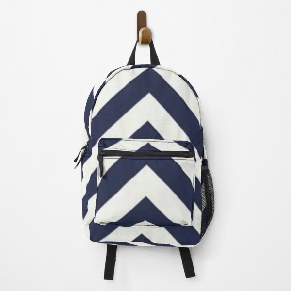 Item preview, Navy Blue Cloud Dancer Chevron Stripes designed and sold by Licorice Moon.