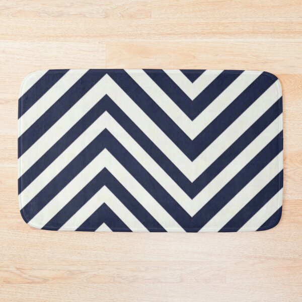 Item preview, Navy Blue Cloud Dancer Chevron Stripes  designed and sold by Licorice Moon.