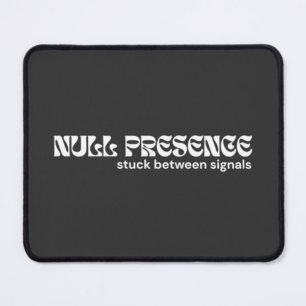 Item preview, NULL PRESENCE (White Edition) – Stuck Between Signals | Minimalist Glitch Text | RETL Abstract Absurdism designed and sold by RETL.