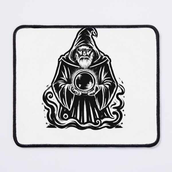 Item preview, ? The Seer: Wizard with Crystal Ball Illustration ✨ designed and sold by LegendsOfLife37.
