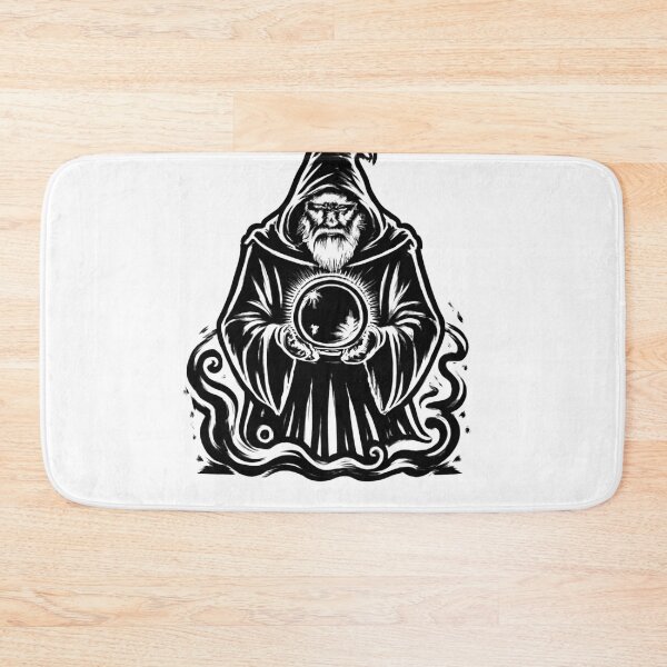 Item preview, ? The Seer: Wizard with Crystal Ball Illustration ✨ designed and sold by LegendsOfLife37.