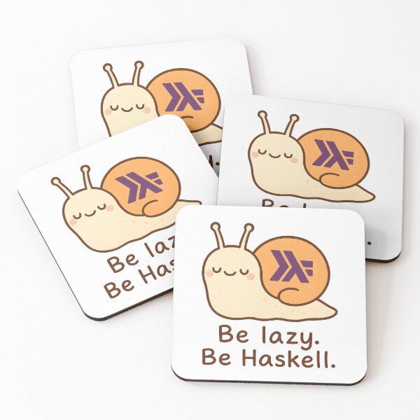 Item preview, Be Lazy. Be Haskell — Cute Kawaii Snail — Functional Programming designed and sold by Nerd Romance Café.