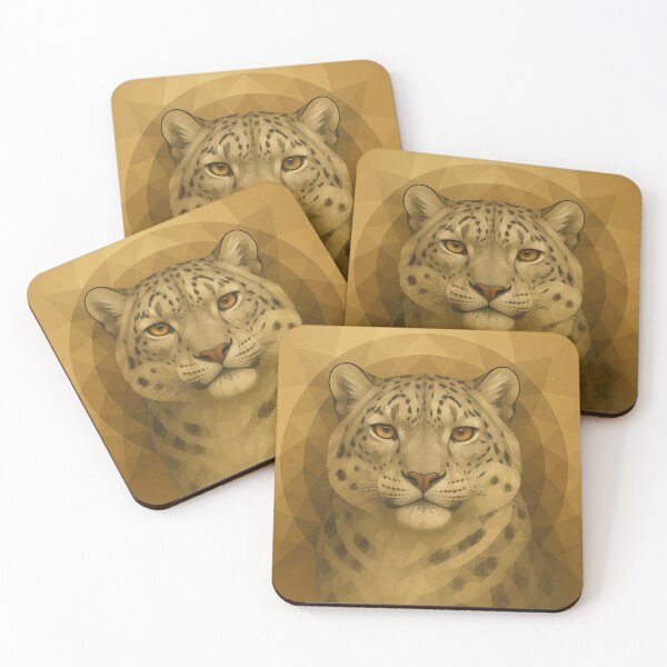 Item preview, Snow Leopard Wall Art — Golden Summit Spirit designed and sold by GeoWild Designs.