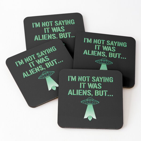 Item preview, Retro Green UFO Stencil Alien Abduction Art designed and sold by SylwiaPrint.