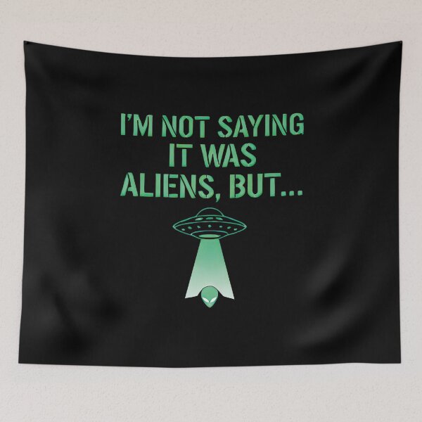 Item preview, Retro Green UFO Stencil Alien Abduction Art designed and sold by SylwiaPrint.