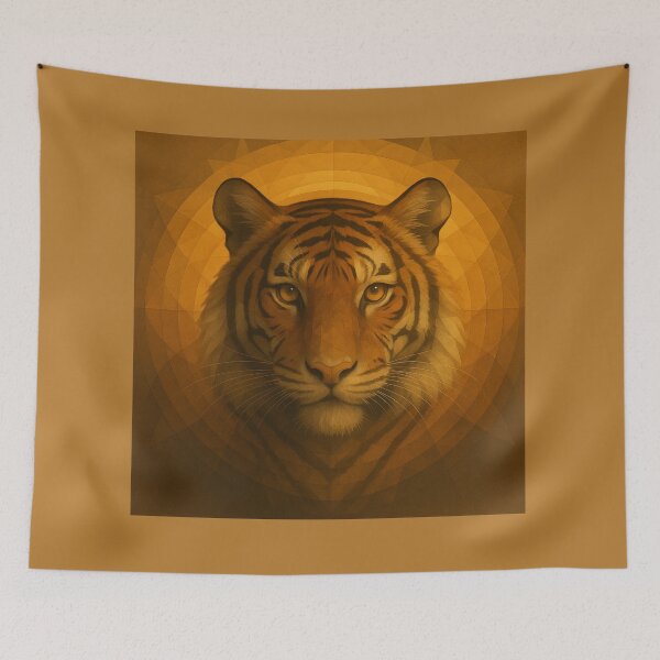 Item preview, Tiger Wall Art — Golden Ember Gaze designed and sold by GeoWild Designs.