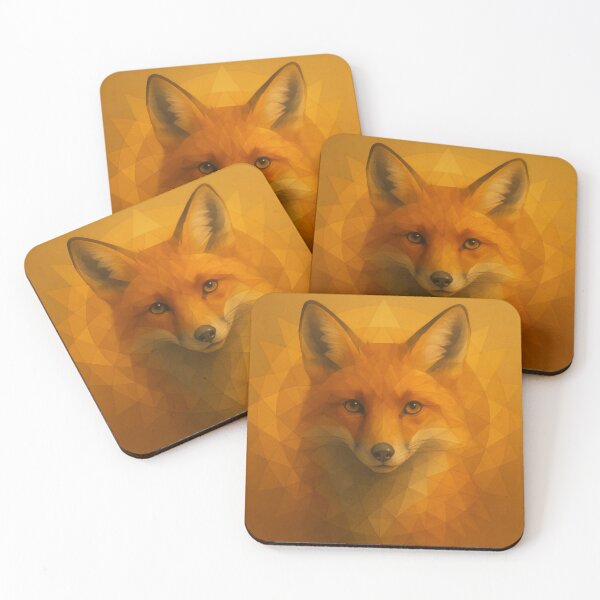 Item preview, Fox Wall Art – Faceted Fox Portrait designed and sold by GeoWild Designs.