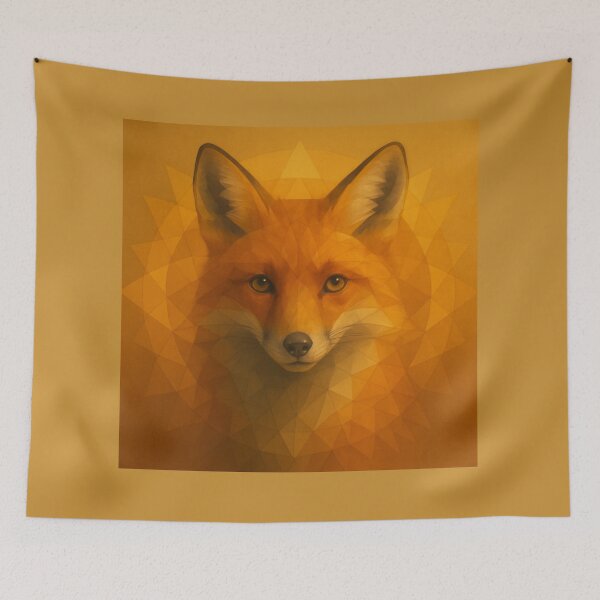 Item preview, Fox Wall Art – Faceted Fox Portrait designed and sold by GeoWild Designs.