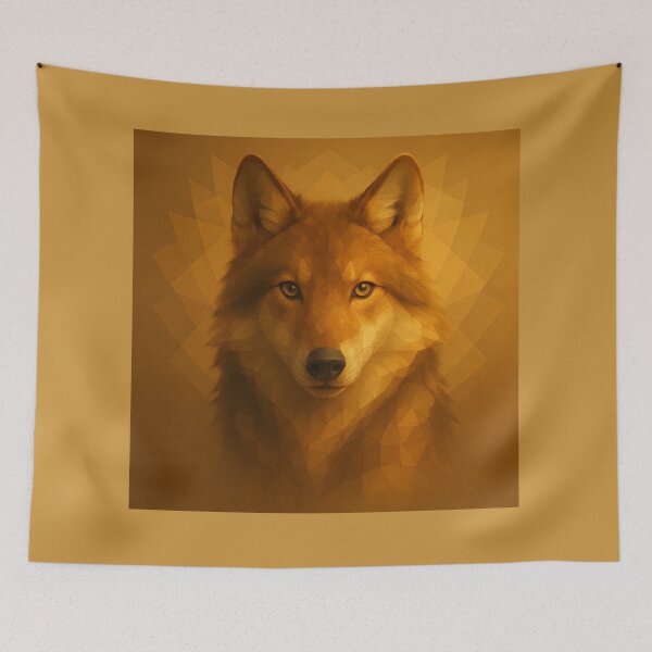 Item preview, Wolf Wall Art – Faceted Wolf Portrait designed and sold by GeoWild Designs.