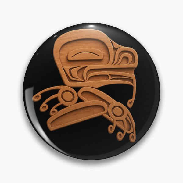 Item preview, Cedar Frog Carving Style Artwork designed and sold by Tiffany's Designs.