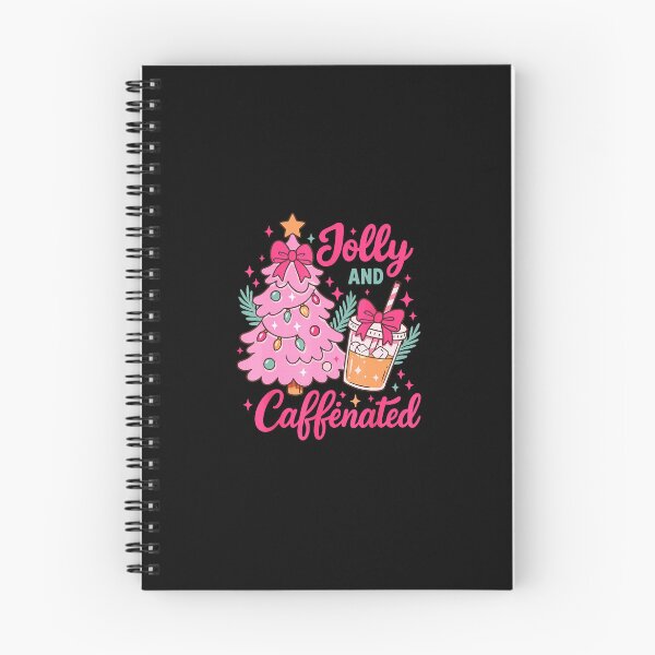 Item preview, Jolly And Caffeinated Christmas Merry Christmas Coffee Quote  designed and sold by JEFDodsonArt.
