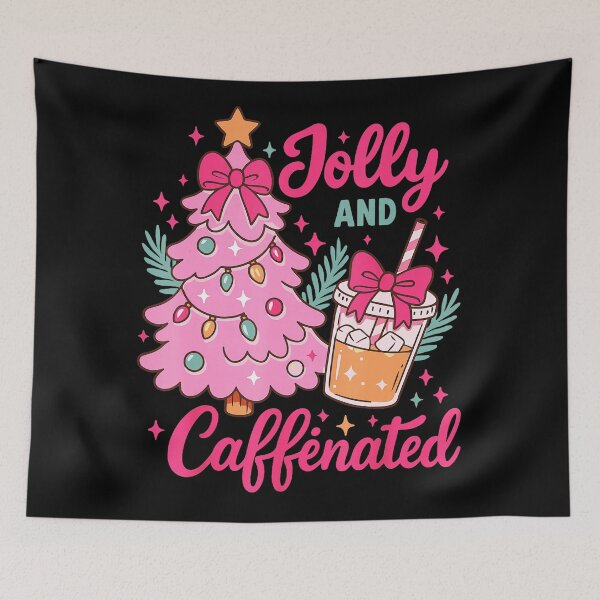 Artikelvorschau, Fröhliche und koffeinhaltige Weihnachten! Frohe Weihnachten! Kaffee-Zitat entworfen und verkauft von JEFDodsonArt.
