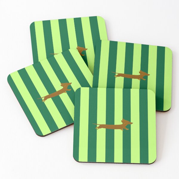 Item preview, Dachshund Green Striped Phone Case – Cute Sausage Dog Aesthetic designed and sold by FilipaAndrez.