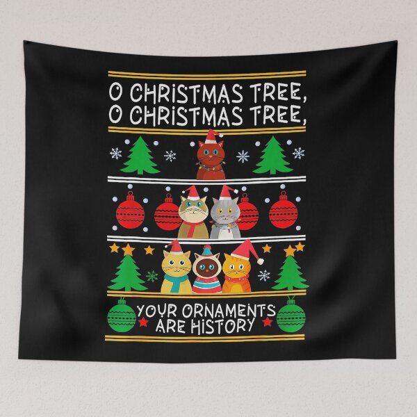 Item preview, Merry Catmas Funny Christmas Tree Cat Xmas Meow Christmas  designed and sold by WayTBeenkenArt.