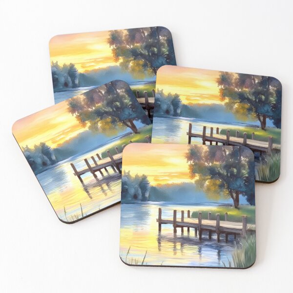 Item preview, Summer evening on the lake shore designed and sold by sid1802.