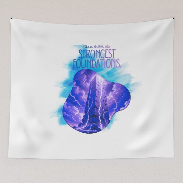 Item preview, Chaos Builds Strong Foundations bold artwork designed and sold by SloganSauce.