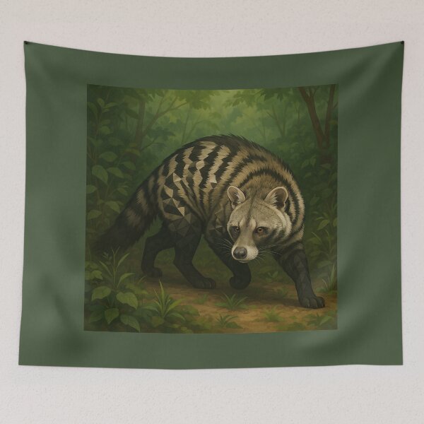 Item preview, African Civet Wall Art– Forest Stalker designed and sold by GeoWild Designs.