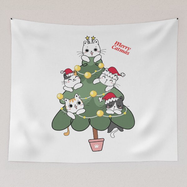 Item preview, Merry Catmas And Cats on the Christmas Tree. designed and sold by Dinasshop.