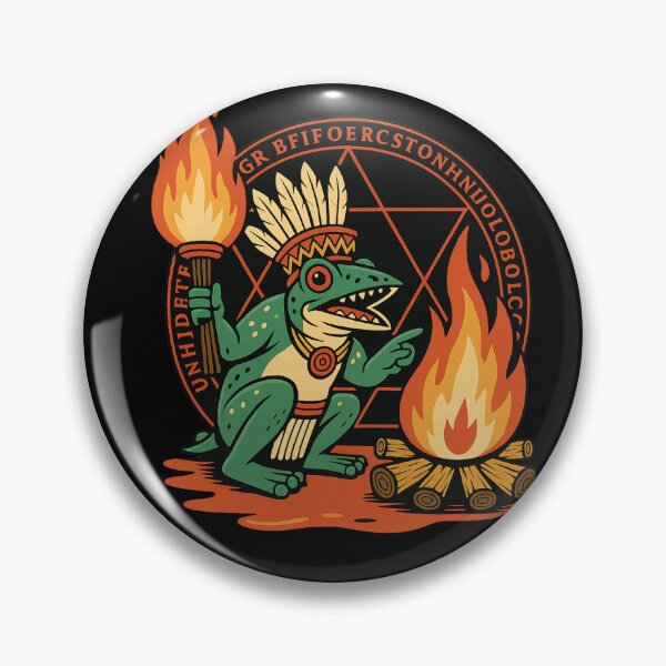 Item preview, ? Tribal Frog Shaman: Ceremony Bonfire Art ? designed and sold by LegendsOfLife37.