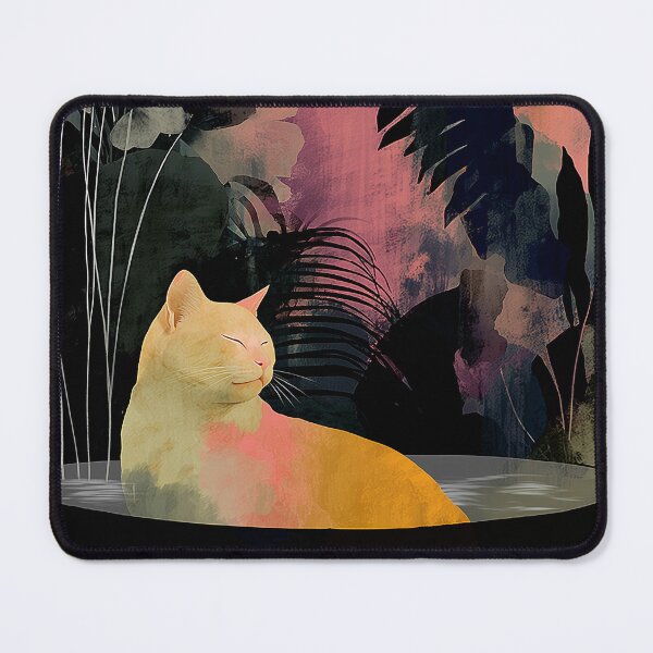 Item preview, Orange cat in the bathtub designed and sold by MossyMeows.