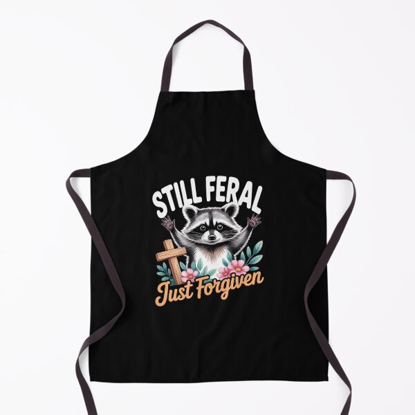 Item preview, Womens Still Feral Just Forgiven Christian Cross Raccoon designed and sold by CombatTask.