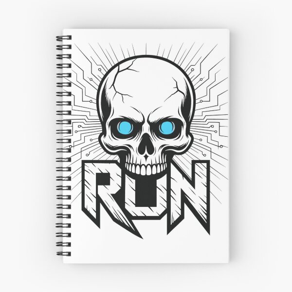 Item preview, ? RUN: Cyberpunk Skull with Blue Eyes Design ? designed and sold by LegendsOfLife37.
