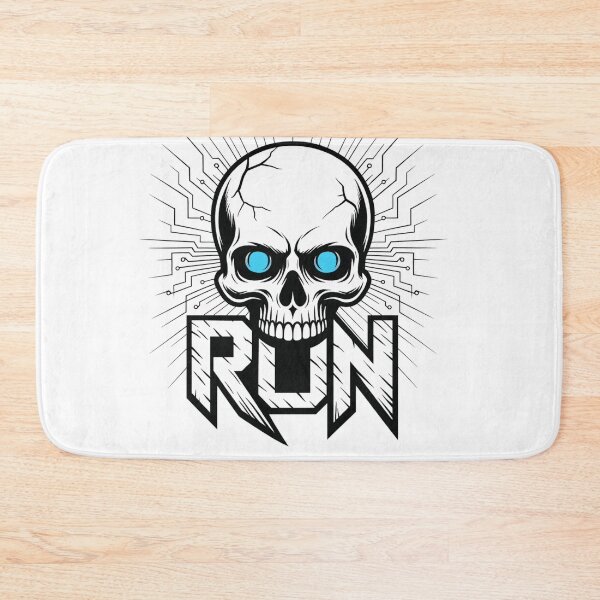 Item preview, ? RUN: Cyberpunk Skull with Blue Eyes Design ? designed and sold by LegendsOfLife37.