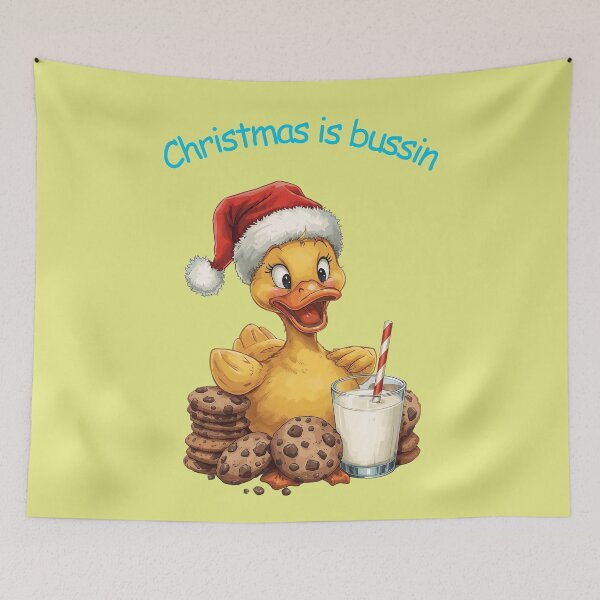 Item preview, Home Alone With Snacks – Christmas Is Bussin Funny Duck Parody Design designed and sold by zoocore.