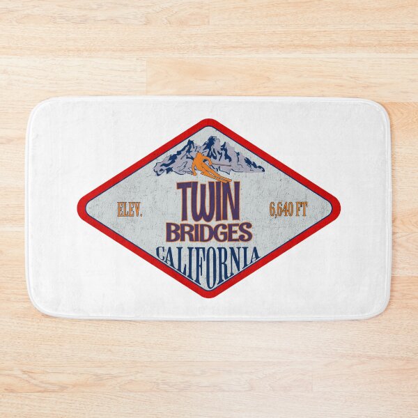 Item preview, Twin Bridges Ski Resort, California, Vintage skiing badge design designed and sold by Wanderful-roads.