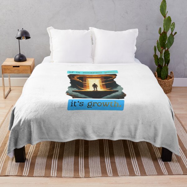 Item preview, If it scares you, it’s growth deep motivational designed and sold by SloganSauce.