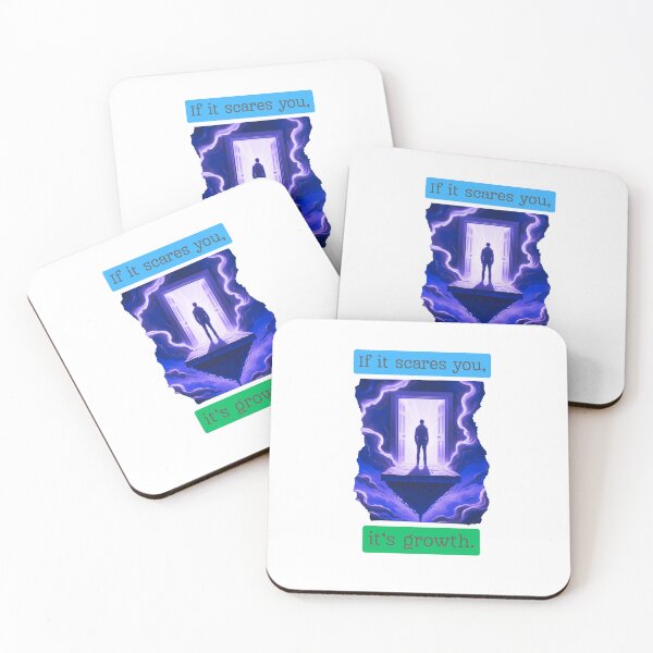 Item preview, If it scares you, it’s growth aesthetic design designed and sold by SloganSauce.