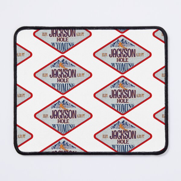 Item preview, Jackson Hole Ski Resort, Wyoming, Vintage skiing badge design designed and sold by Wanderful-roads.