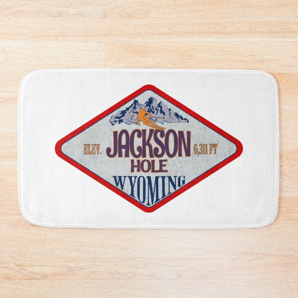 Item preview, Jackson Hole Ski Resort, Wyoming, Vintage skiing badge design designed and sold by Wanderful-roads.
