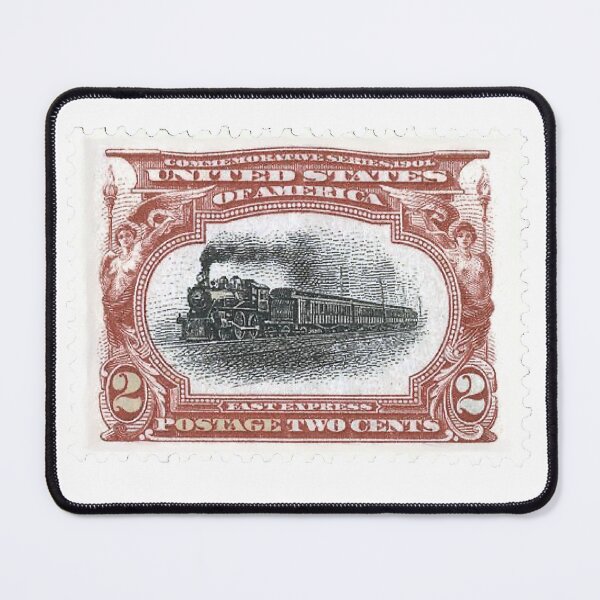 Item preview, American USA Fast Express Train Vintage Postage Stamp designed and sold by red-amber65.