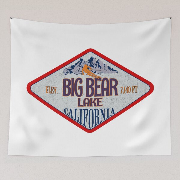 Item preview, Big Bear Lake Ski Resort, California, Vintage skiing badge design designed and sold by Wanderful-roads.