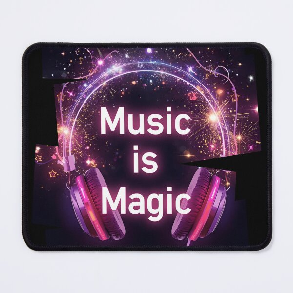 Item preview, Music is Magic – headphones releasing glowing sparkles 5 designed and sold by Neon G.