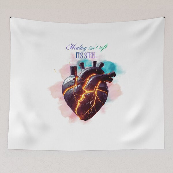 Item preview, Healing Is Made Of Steel strength symbolism designed and sold by SloganSauce.
