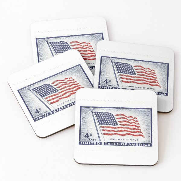 Item preview, American Long May It Wave USA Flag Postage Stamp designed and sold by red-amber65.