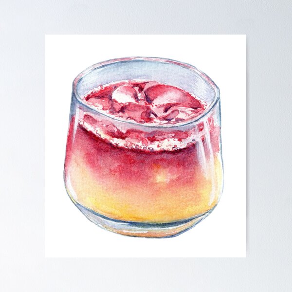 Item preview, Summer Drink Illustration in Watercolour designed and sold by MeiC-Artsy.