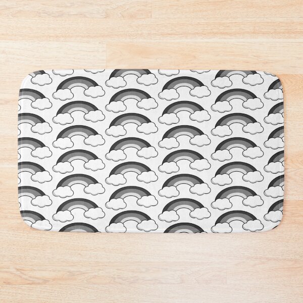 Item preview, Proud Rainbow in the Clouds Greyscale designed and sold by HarveyHandcraftsandDesigns.