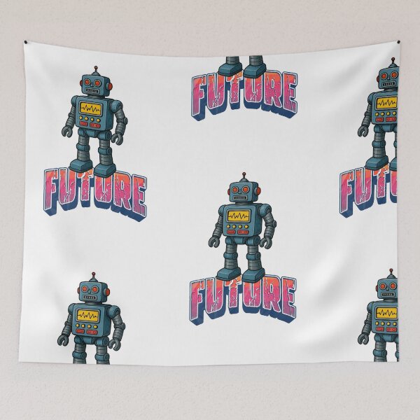 Item preview, A VINTAGE ROBOT WITH THE WRITTEN FUTURE designed and sold by infinitearte.