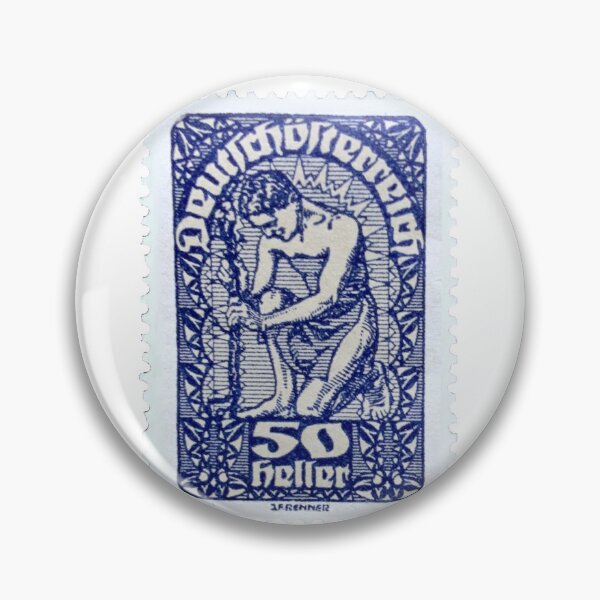 Item preview, Vintage Heller 50 Blue Postage Stamp designed and sold by red-amber65.